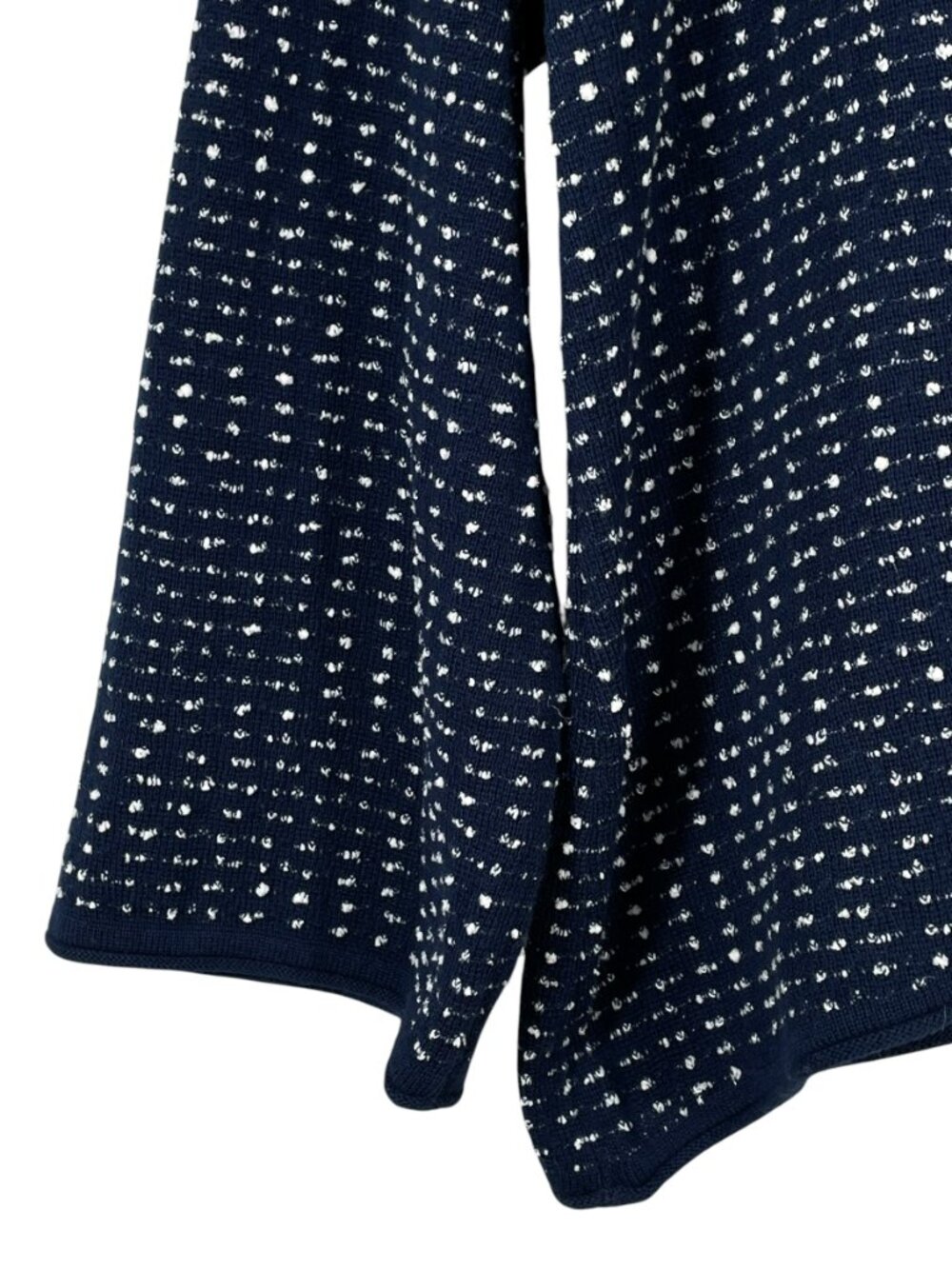 LIV by Habitat Navy Speckled Textured Knit Boxy Crop Sweater Medium - Picture 6 of 11